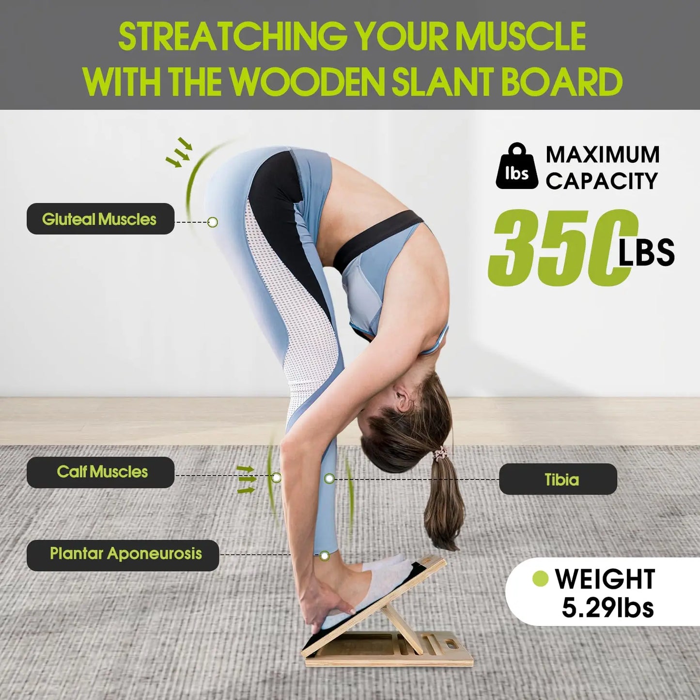Fitzoraz® Adjustable Slant Board – Multi-Angle Calf Stretcher & Squat Wedge