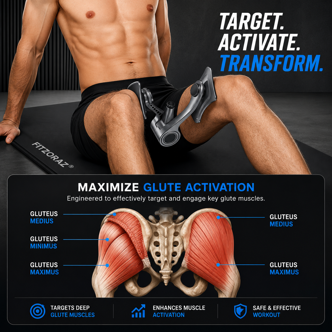 Fitzoraz® Men's Pelvic Floor & Glute Trainer