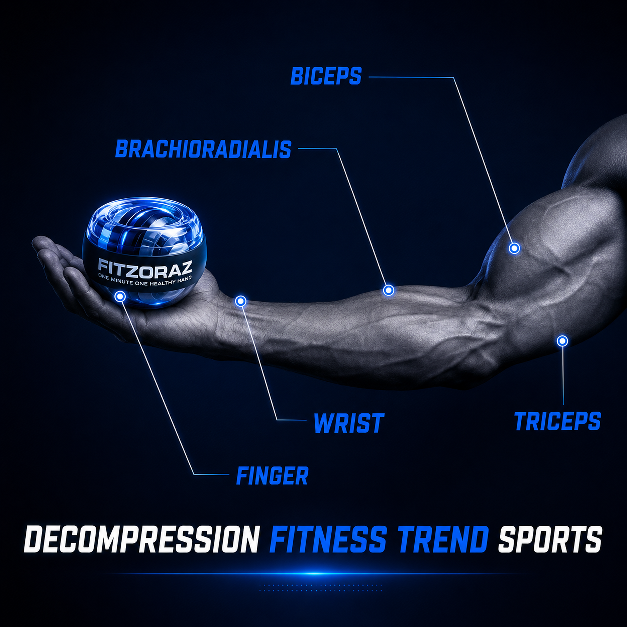 Fitzoraz® Gyro Ball Wrist & Forearm Trainer