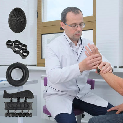 Fitzoraz® Hand Grip Strengthener Kit – Countable Grip Trainer for Wrist, Finger & Forearm