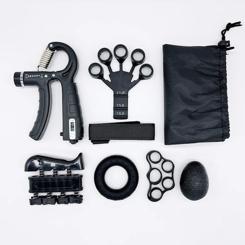 Fitzoraz® Hand Grip Strengthener Kit – Countable Grip Trainer for Wrist, Finger & Forearm