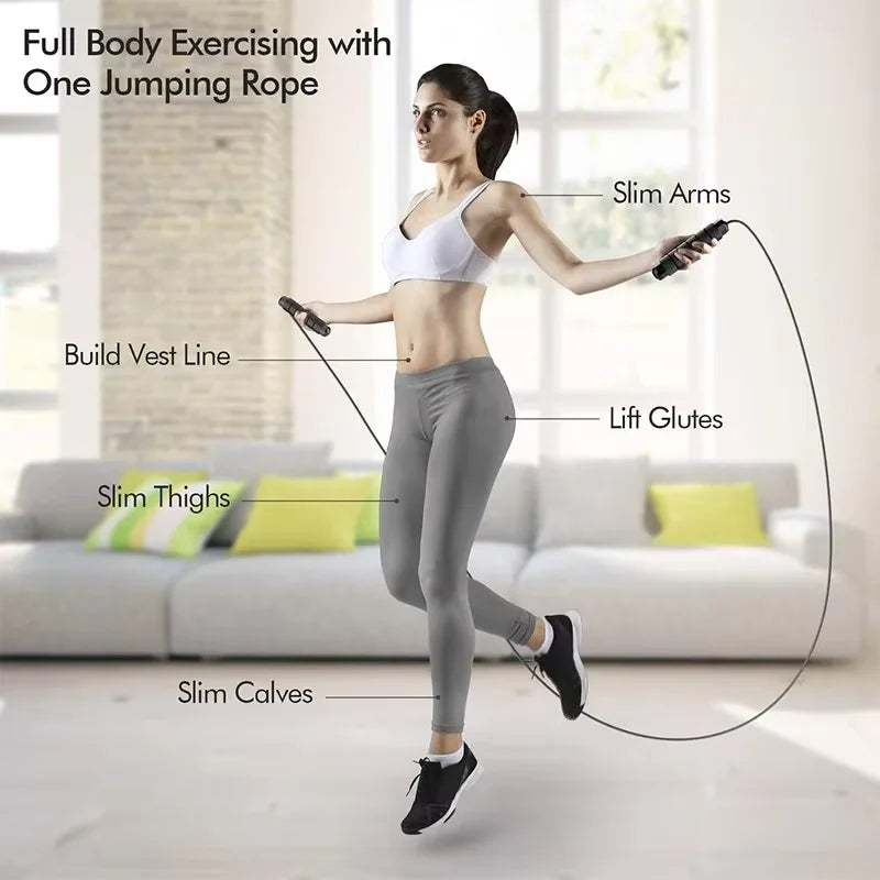 Fitzoraz® Speed Jump Rope – Adjustable Steel Wire with Ball Bearing