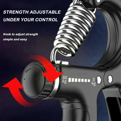 Fitzoraz® Hand Grip Strengthener Kit – Countable Grip Trainer for Wrist, Finger & Forearm
