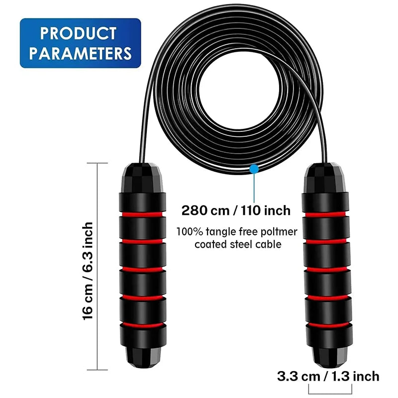 Fitzoraz® Speed Jump Rope – Adjustable Steel Wire with Ball Bearing