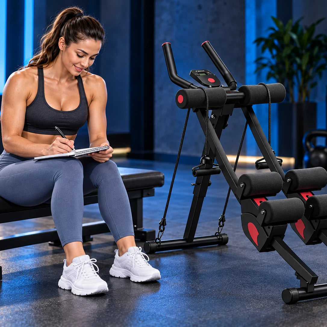 Fitzoraz black dual-track ab trainer — rest